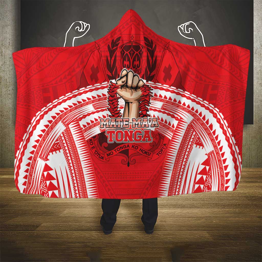 Tonga Rugby Mate Ma'a Hooded Blanket Tongan Pride Unique Style - Polynesian Pride