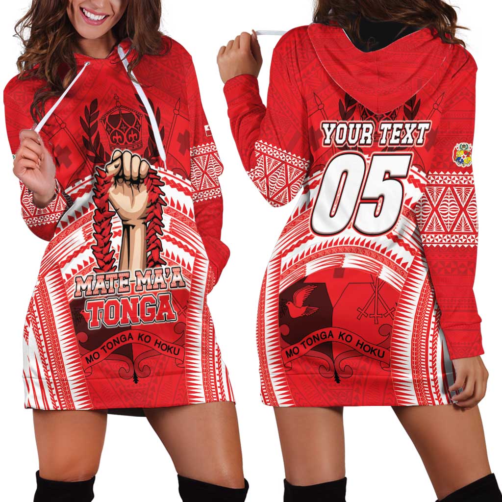 Custom Tonga Rugby Mate Ma'a Hoodie Dress Tongan Pride Unique Style - Polynesian Pride
