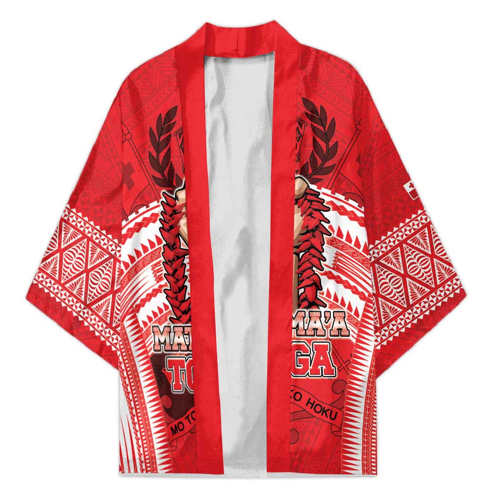 Custom Tonga Rugby Mate Ma'a Kimono Tongan Pride Unique Style - Polynesian Pride