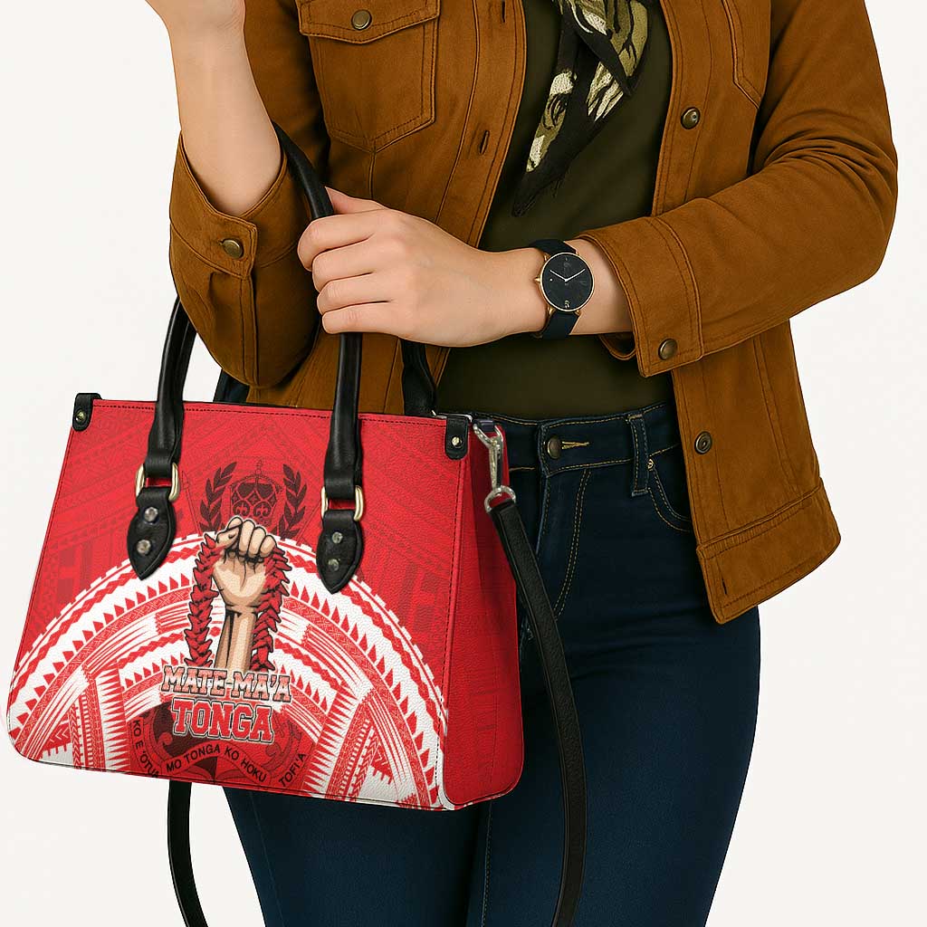 Tonga Rugby Mate Ma'a Leather Bag Tongan Pride Unique Style - Polynesian Pride