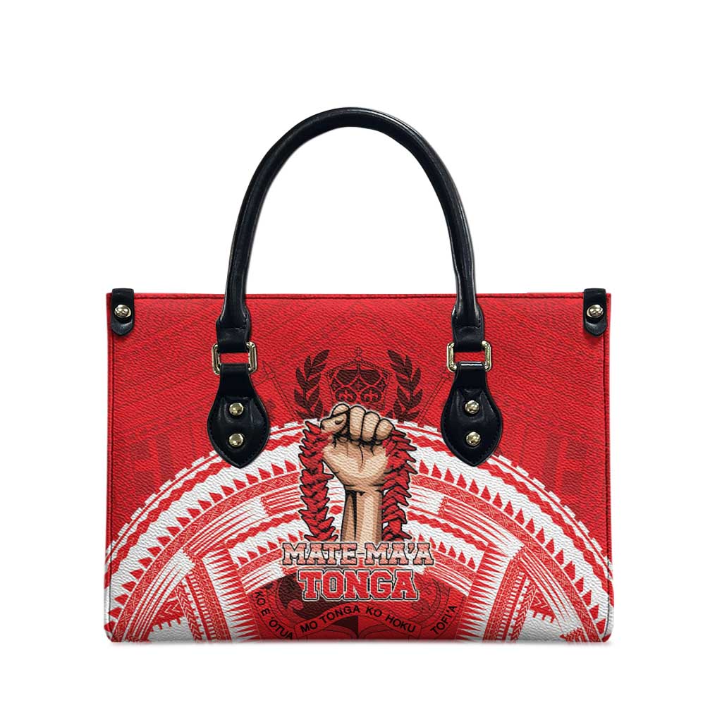 Tonga Rugby Mate Ma'a Leather Bag Tongan Pride Unique Style - Polynesian Pride