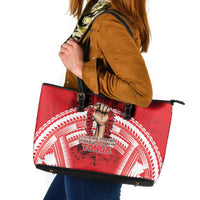 Tonga Rugby Mate Ma'a Leather Tote Bag Tongan Pride Unique Style - Polynesian Pride