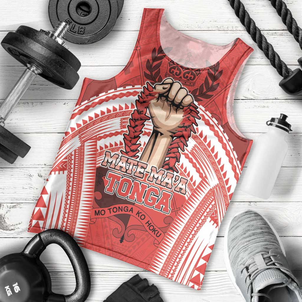 Custom Tonga Rugby Mate Ma'a Men Tank Top Tongan Pride Unique Style - Polynesian Pride