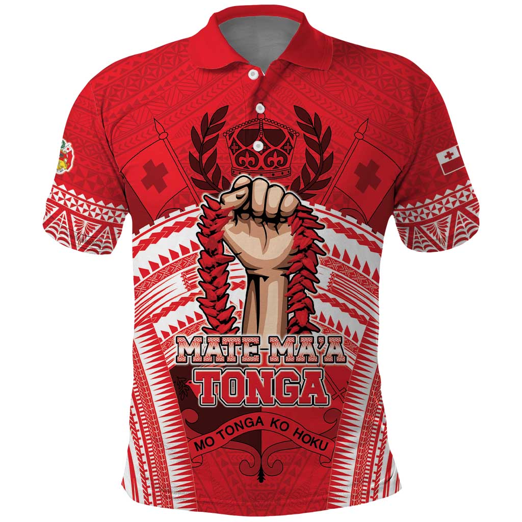 Custom Tonga Rugby Mate Ma'a Polo Shirt Tongan Pride Unique Style - Polynesian Pride