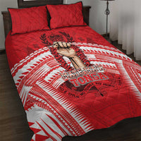 Tonga Rugby Mate Ma'a Quilt Bed Set Tongan Pride Unique Style - Polynesian Pride