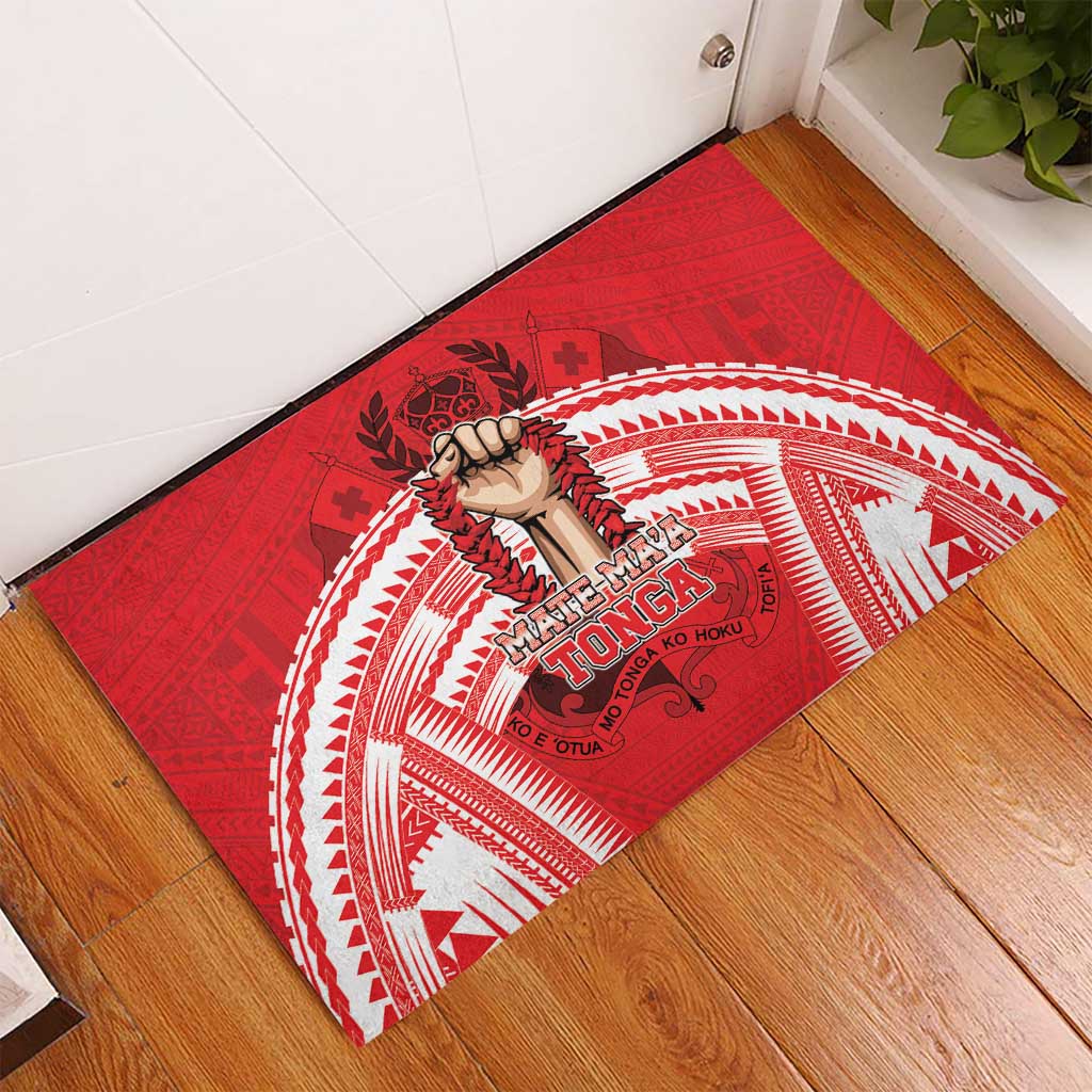 Tonga Rugby Mate Ma'a Rubber Doormat Tongan Pride Unique Style - Polynesian Pride