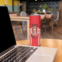 Custom Tonga Rugby Mate Ma'a Skinny Tumbler Tongan Pride Unique Style - Polynesian Pride