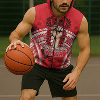 Custom Tonga Rugby Mate Ma'a Sleeveless Zip Hoodie Tongan Pride Unique Style - Polynesian Pride