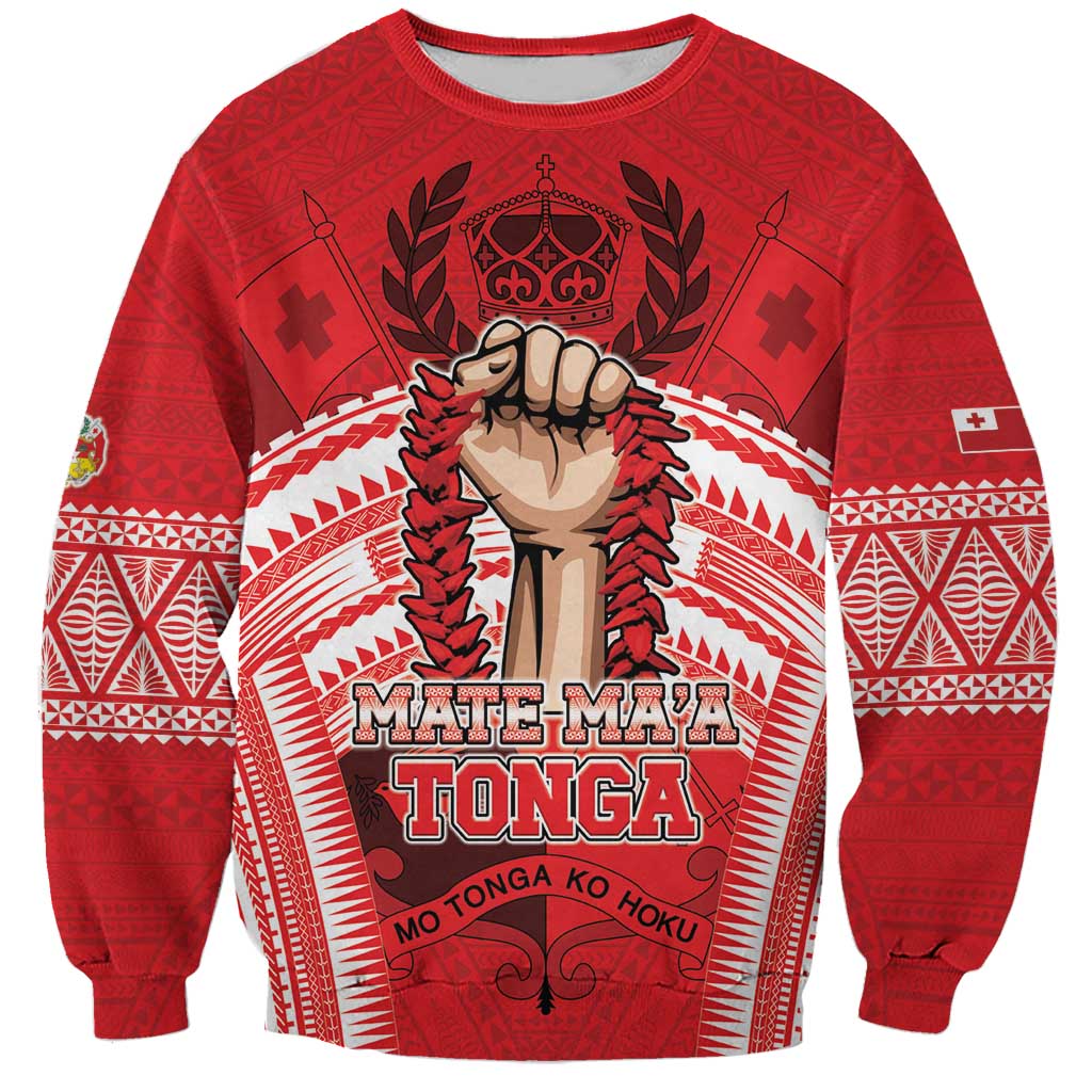 Custom Tonga Rugby Mate Ma'a Sweatshirt Tongan Pride Unique Style - Polynesian Pride