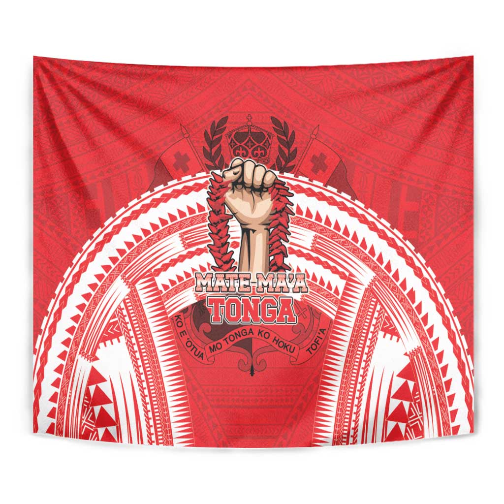 Tonga Rugby Mate Ma'a Tapestry Tongan Pride Unique Style - Polynesian Pride