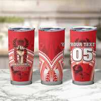 Custom Tonga Rugby Mate Ma'a Tumbler Cup Tongan Pride Unique Style - Polynesian Pride