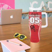 Custom Tonga Rugby Mate Ma'a Tumbler With Handle Tongan Pride Unique Style - Polynesian Pride