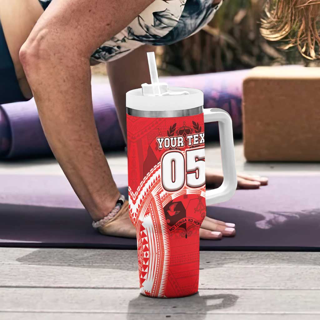 Custom Tonga Rugby Mate Ma'a Tumbler With Handle Tongan Pride Unique Style - Polynesian Pride