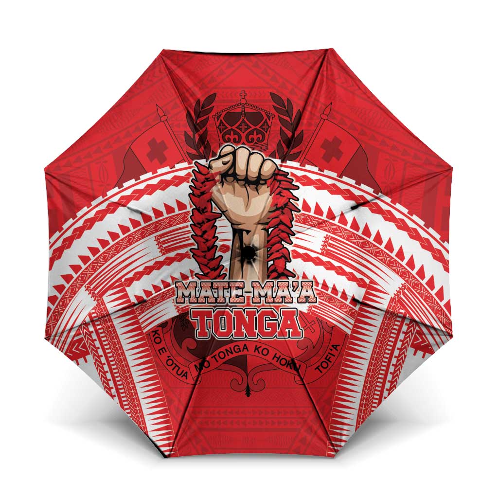 Tonga Rugby Mate Ma'a Umbrella Tongan Pride Unique Style - Polynesian Pride