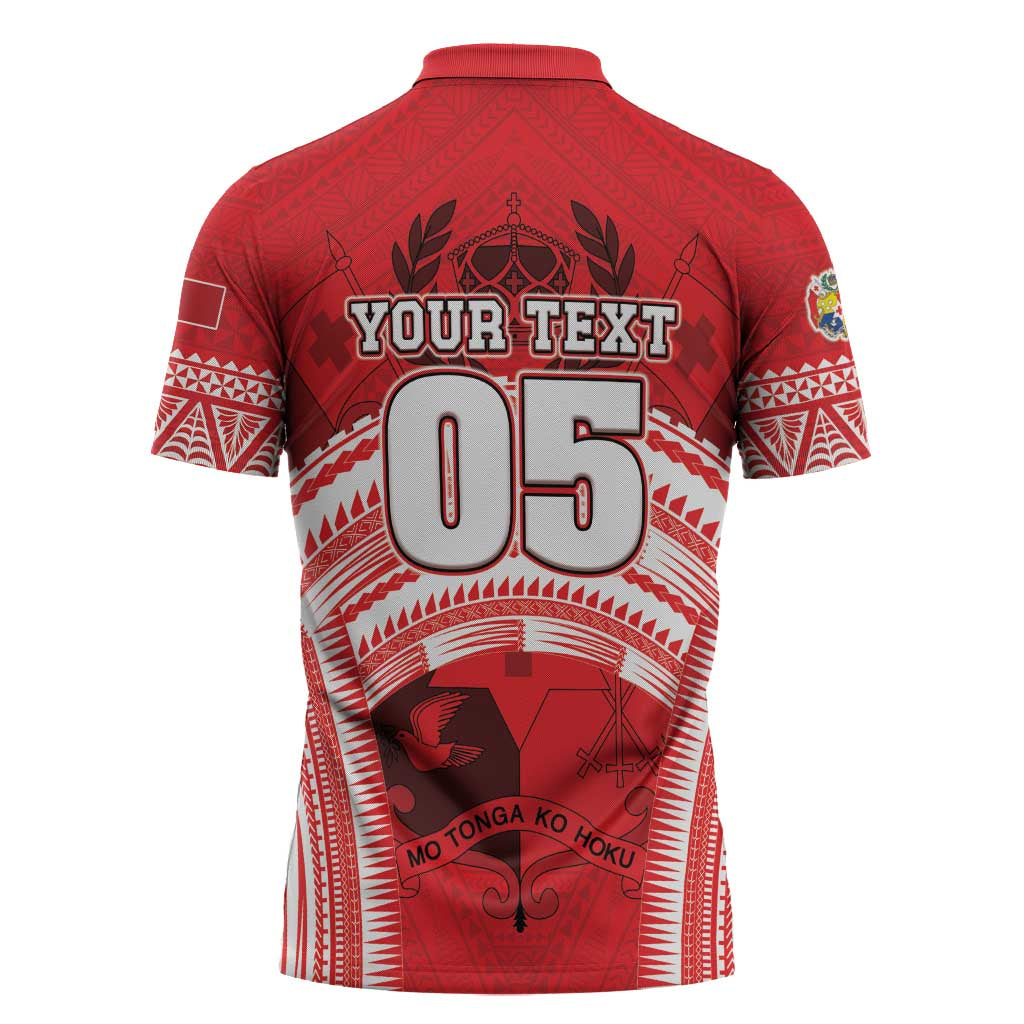 Custom Tonga Rugby Mate Ma'a Zipper Polo Shirt Tongan Pride Unique Style - Polynesian Pride