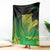 New Zealand Aotearoa Ruru Blanket Maori Fern Art Green