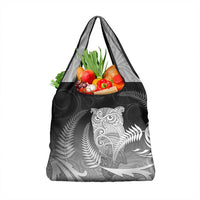 New Zealand Aotearoa Ruru Grocery Bag Maori Fern Art Black LT05 1-pack One Size Black - Polynesian Pride