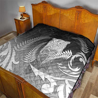 New Zealand Aotearoa Ruru Quilt Maori Fern Art Black