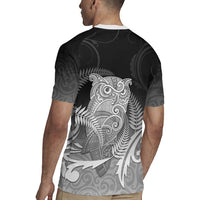 New Zealand Aotearoa Ruru Rugby Jersey Maori Fern Art Black