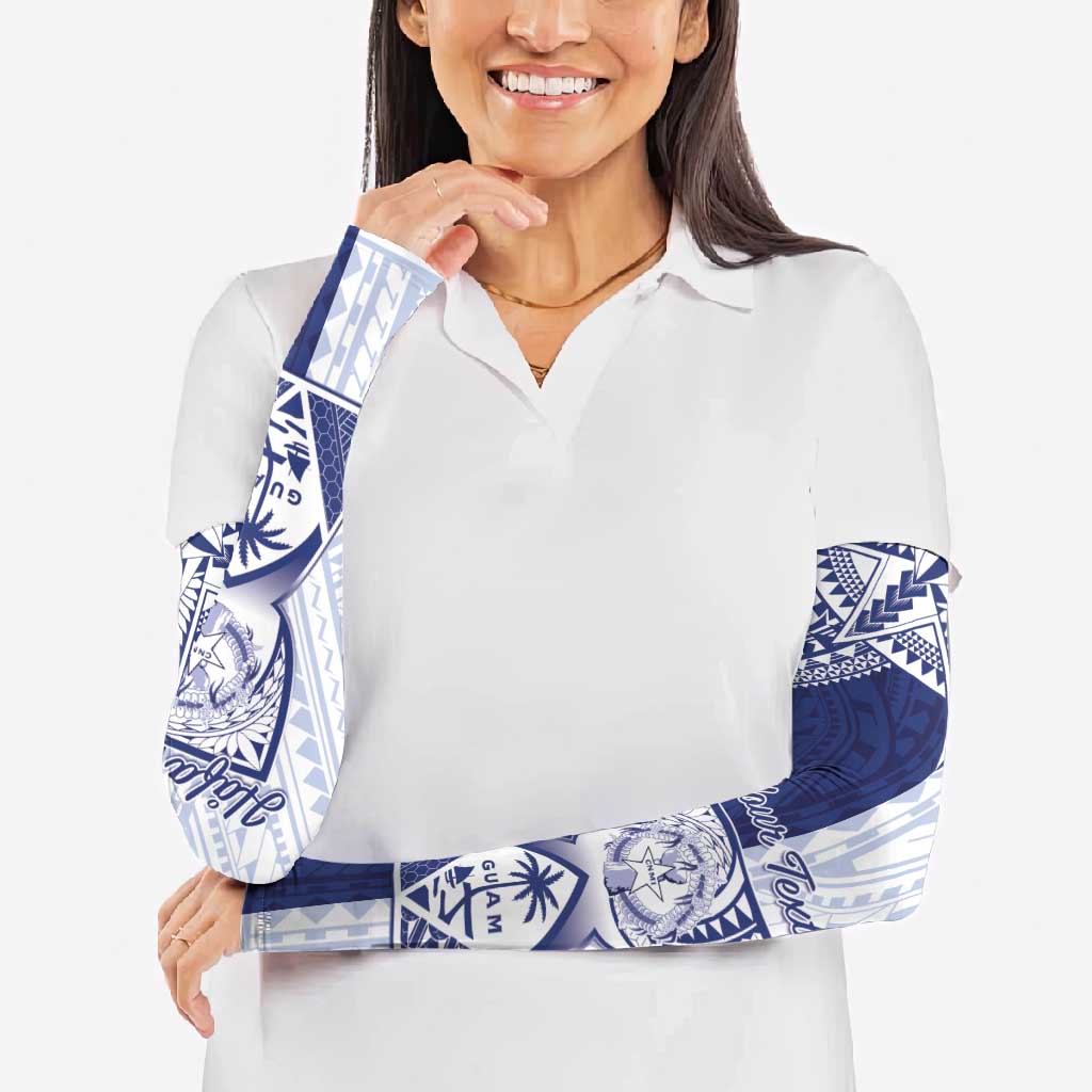 Personalised Northern Mariana Islands And Guam Arm Sleeves Latte Stone With Tribal Pattern LT05 - Polynesian Pride