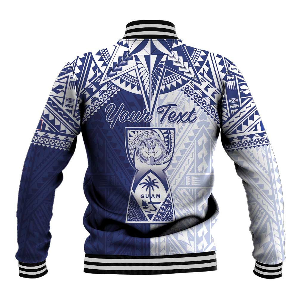 Personalised Northern Mariana Islands And Guam Baseball Jacket Latte Stone With Tribal Pattern LT05 - Polynesian Pride