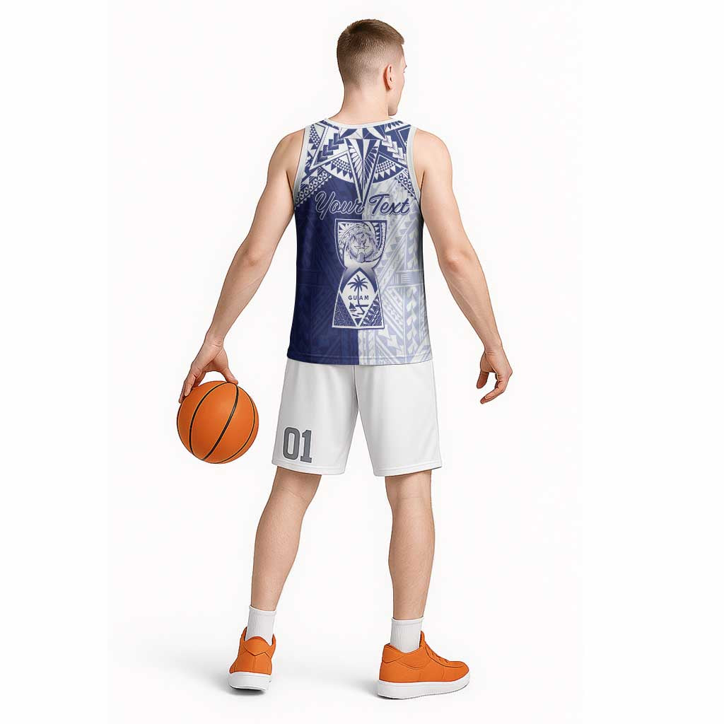 Personalised Northern Mariana Islands And Guam Basketball Jersey Latte Stone With Tribal Pattern LT05 - Polynesian Pride