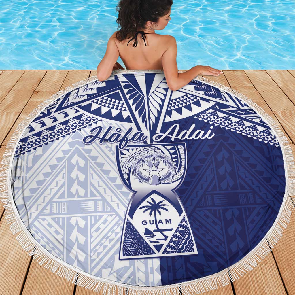 Northern Mariana Islands And Guam Beach Blanket Latte Stone With Tribal Pattern LT05 - Polynesian Pride