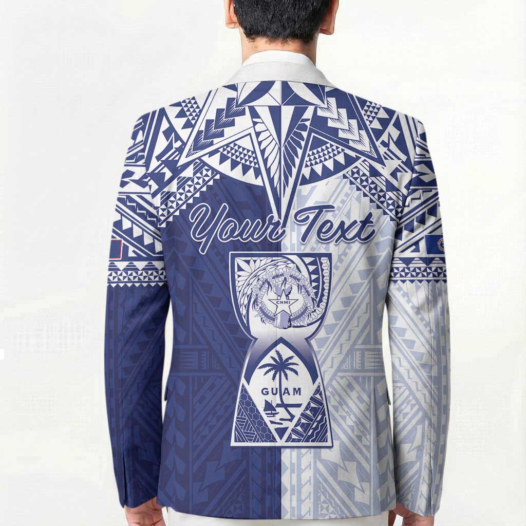 Personalised Northern Mariana Islands And Guam Blazer Latte Stone With Tribal Pattern LT05 - Polynesian Pride