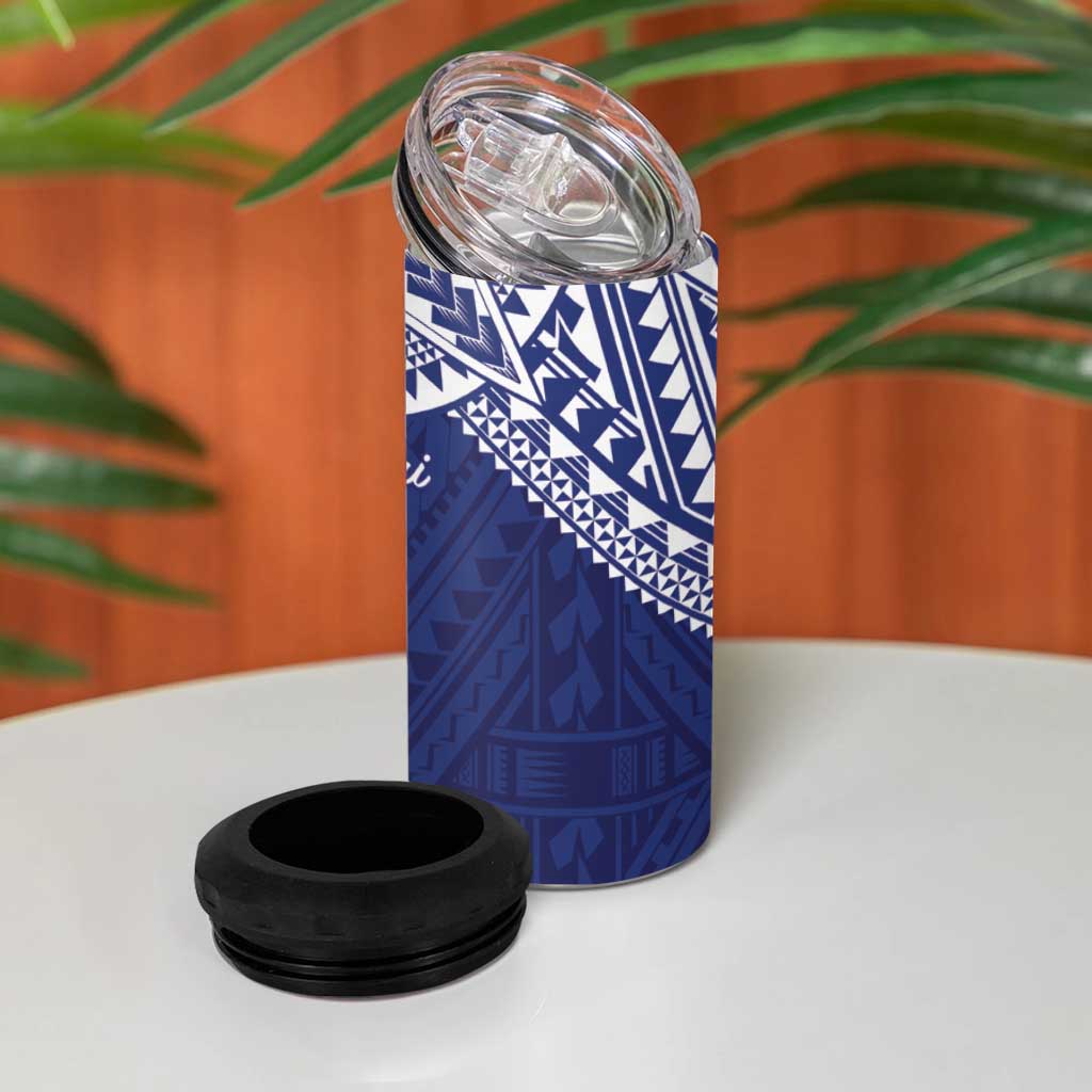 Northern Mariana Islands And Guam 4 in 1 Can Cooler Tumbler Latte Stone With Tribal Pattern LT05 - Polynesian Pride