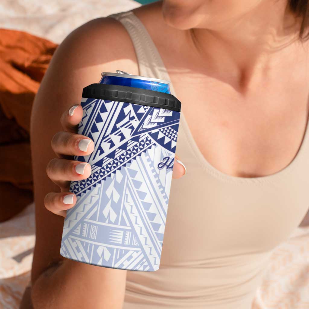Northern Mariana Islands And Guam 4 in 1 Can Cooler Tumbler Latte Stone With Tribal Pattern LT05 - Polynesian Pride