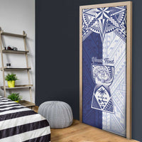 Personalised Northern Mariana Islands And Guam Door Cover Latte Stone With Tribal Pattern LT05 - Polynesian Pride