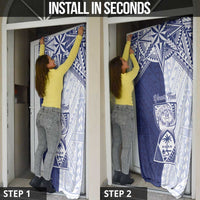 Personalised Northern Mariana Islands And Guam Door Cover Latte Stone With Tribal Pattern LT05 - Polynesian Pride