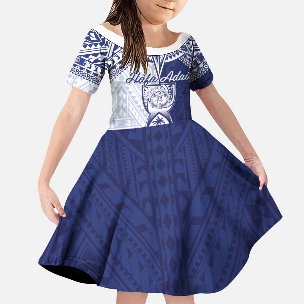 Personalised Northern Mariana Islands And Guam Family Matching Long Sleeve Bodycon Dress and Hawaiian Shirt Latte Stone With Tribal Pattern