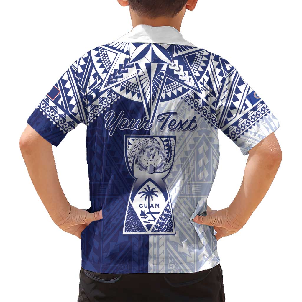 Personalised Northern Mariana Islands And Guam Family Matching Off The Shoulder Long Sleeve Dress and Hawaiian Shirt Latte Stone With Tribal Pattern