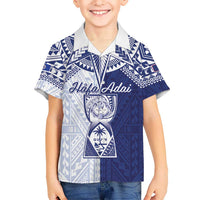 Personalised Northern Mariana Islands And Guam Family Matching Off Shoulder Maxi Dress and Hawaiian Shirt Latte Stone With Tribal Pattern