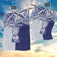 Northern Mariana Islands And Guam Garden Flag Latte Stone With Tribal Pattern LT05 - Polynesian Pride