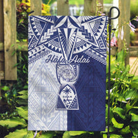 Northern Mariana Islands And Guam Garden Flag Latte Stone With Tribal Pattern LT05 Garden Flag Blue - Polynesian Pride
