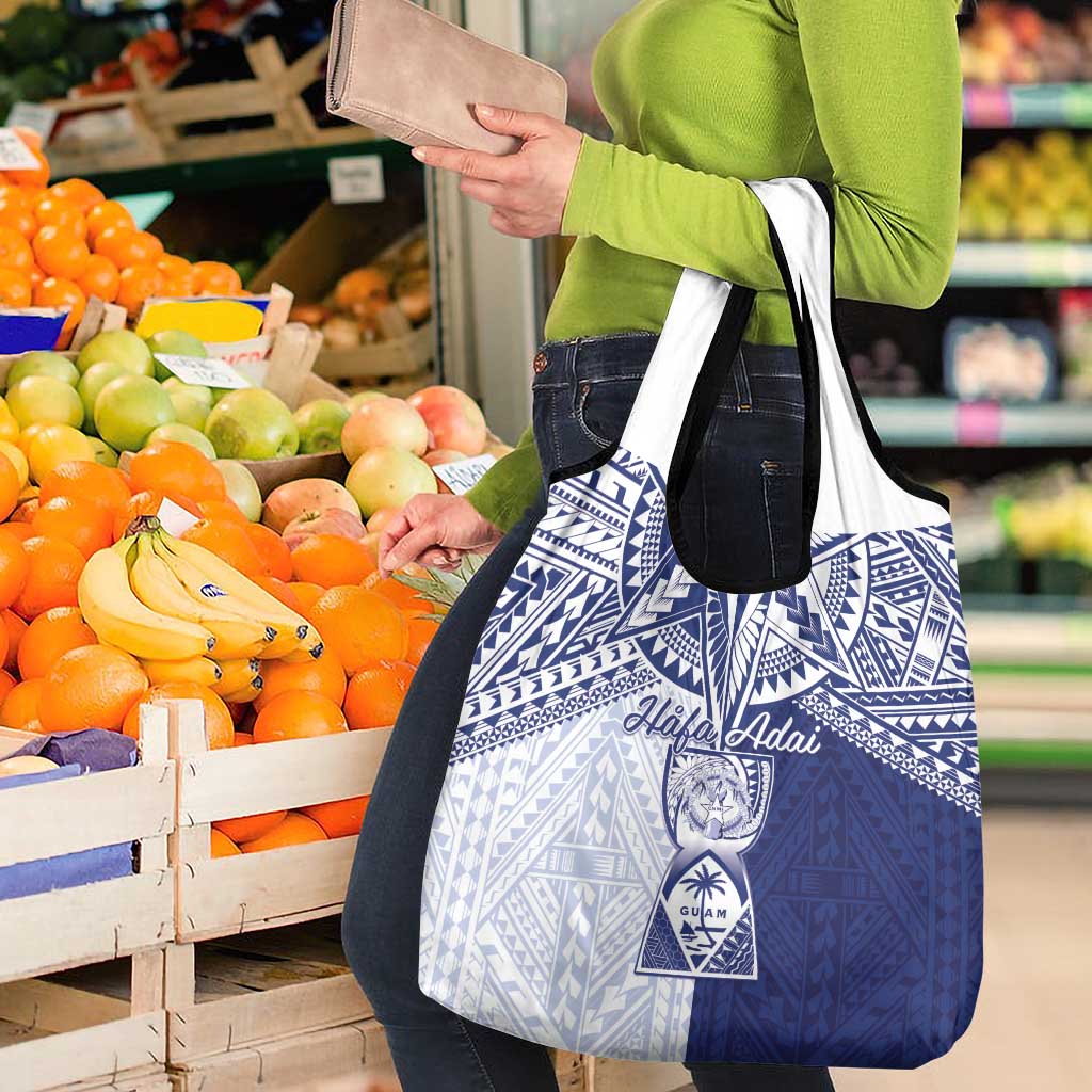 Northern Mariana Islands And Guam Grocery Bag Latte Stone With Tribal Pattern LT05 - Polynesian Pride