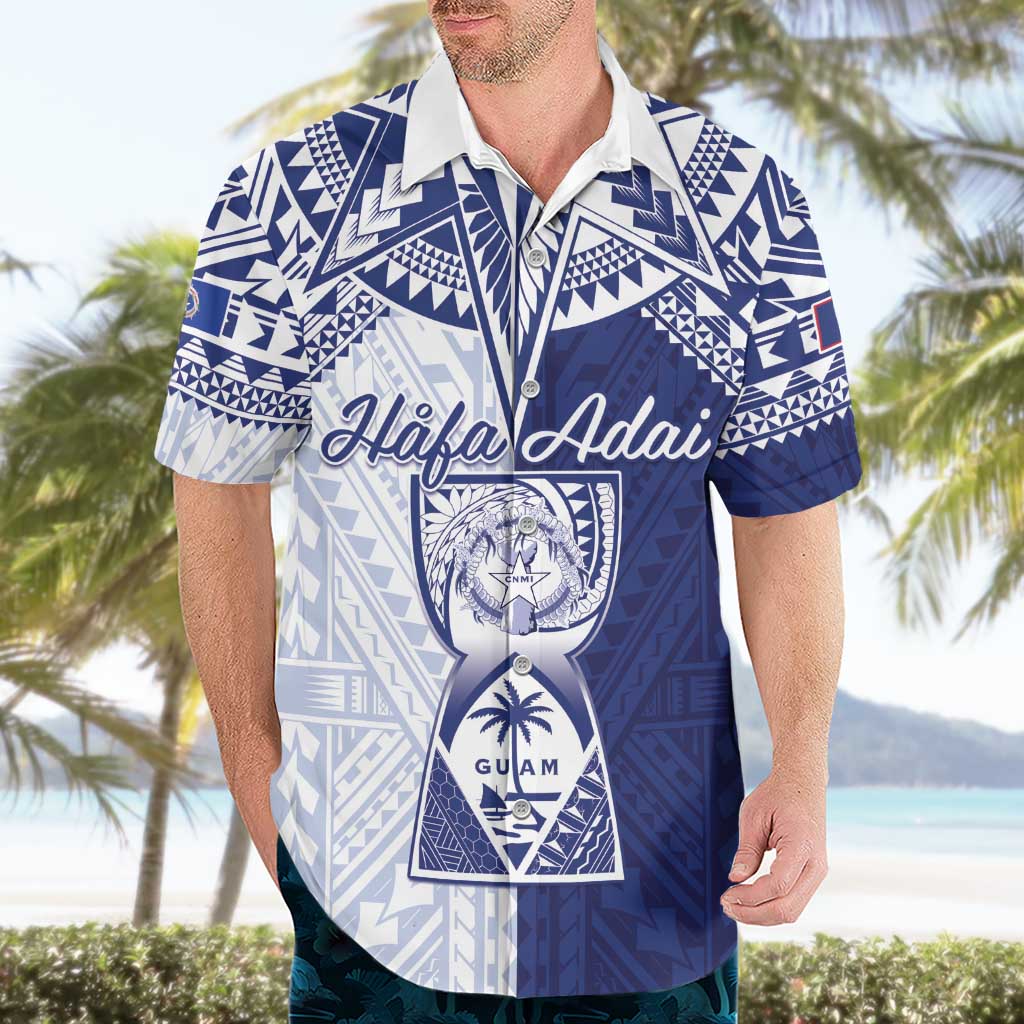 Personalised Northern Mariana Islands And Guam Hawaiian Shirt Latte Stone With Tribal Pattern LT05 - Polynesian Pride