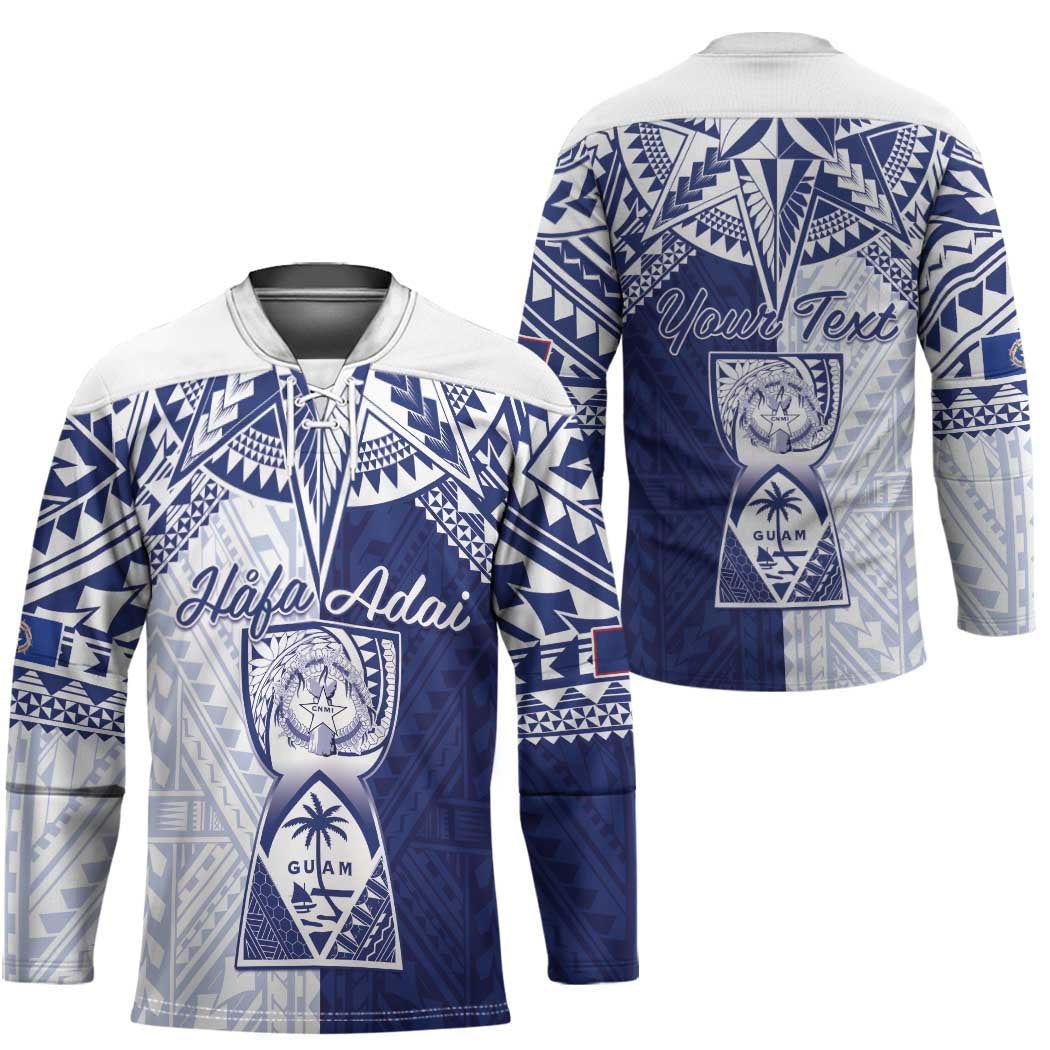 Personalised Northern Mariana Islands And Guam Hockey Jersey Latte Stone With Tribal Pattern LT05 - Polynesian Pride