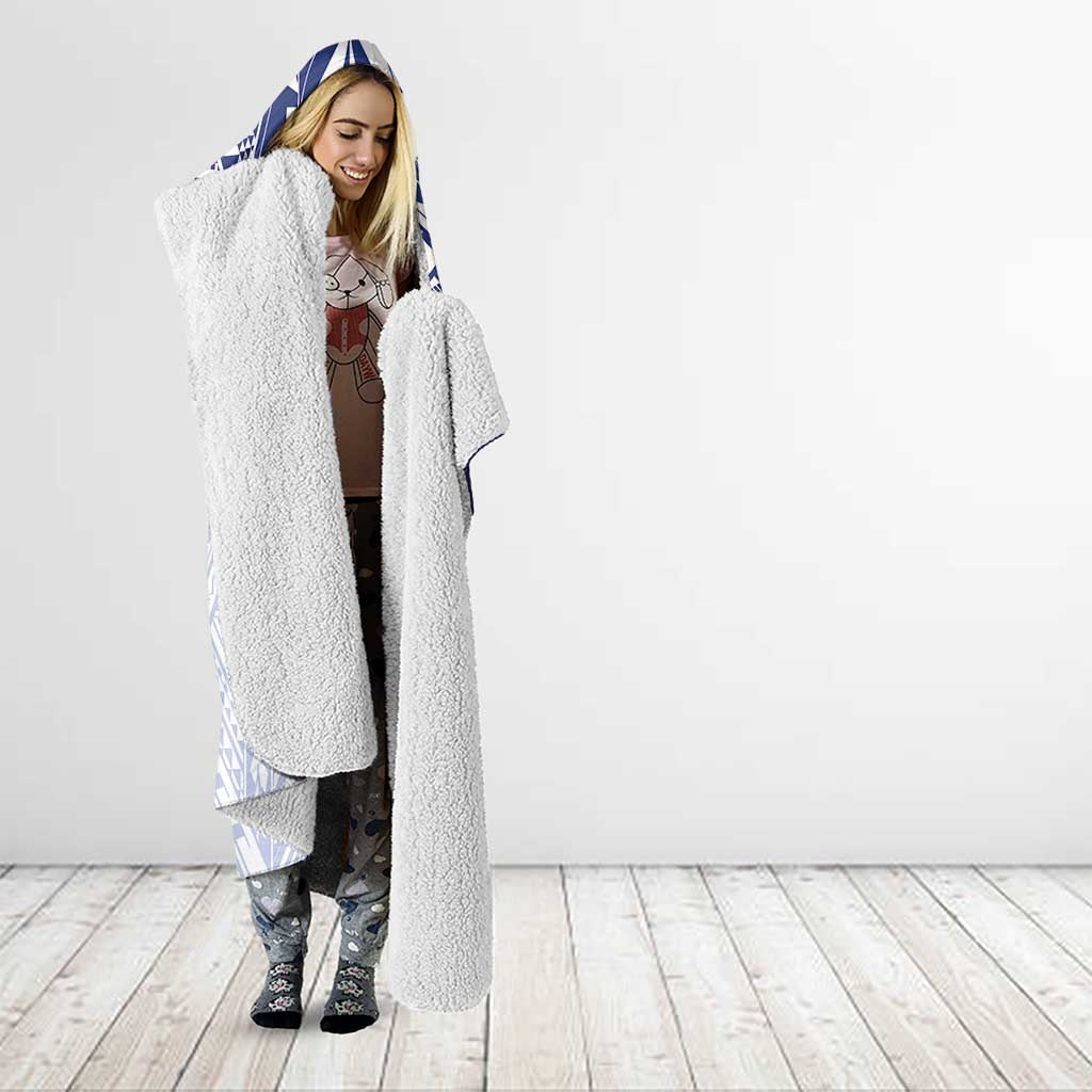 Northern Mariana Islands And Guam Hooded Blanket Latte Stone With Tribal Pattern
