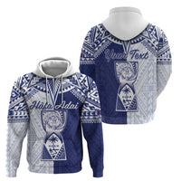 Personalised Northern Mariana Islands And Guam Hoodie Latte Stone With Tribal Pattern LT05 - Polynesian Pride