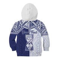 Personalised Northern Mariana Islands And Guam Kid Hoodie Latte Stone With Tribal Pattern LT05 - Polynesian Pride