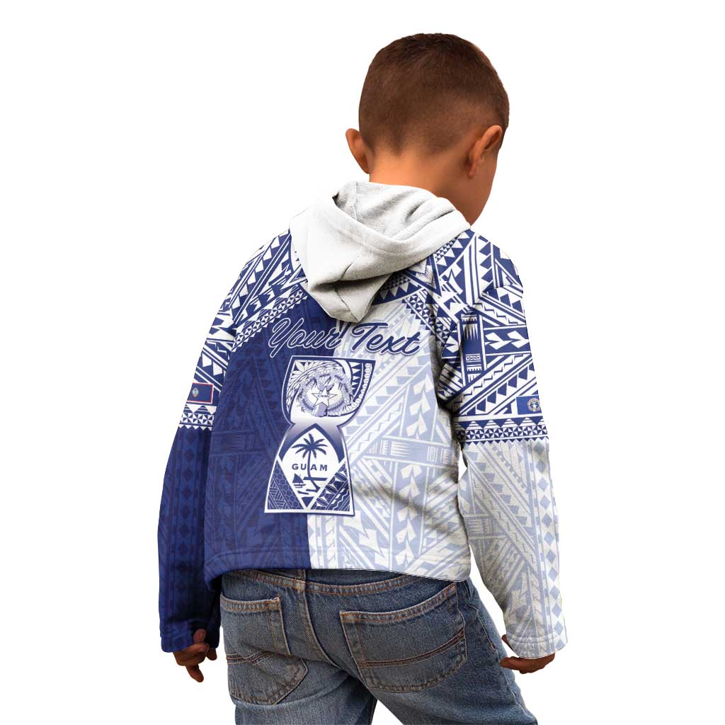 Personalised Northern Mariana Islands And Guam Kid Hoodie Latte Stone With Tribal Pattern LT05 - Polynesian Pride