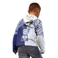 Personalised Northern Mariana Islands And Guam Kid Hoodie Latte Stone With Tribal Pattern LT05 - Polynesian Pride