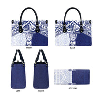 Northern Mariana Islands And Guam Leather Bag Latte Stone With Tribal Pattern LT05 - Polynesian Pride