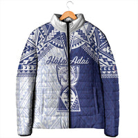 Personalised Northern Mariana Islands And Guam Padded Jacket Latte Stone With Tribal Pattern LT05 - Polynesian Pride