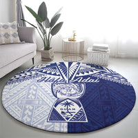 Northern Mariana Islands And Guam Round Carpet Latte Stone With Tribal Pattern LT05 - Polynesian Pride