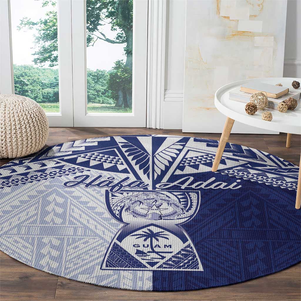 Northern Mariana Islands And Guam Round Carpet Latte Stone With Tribal Pattern LT05 - Polynesian Pride