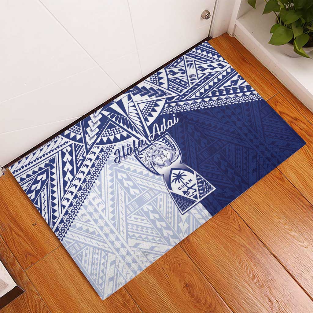 Northern Mariana Islands And Guam Rubber Doormat Latte Stone With Tribal Pattern LT05 - Polynesian Pride